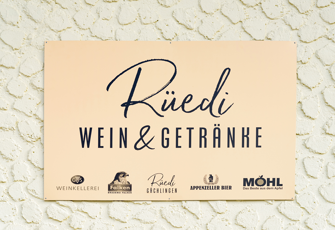 Logez Rüedi Wein und Getränke Plakat