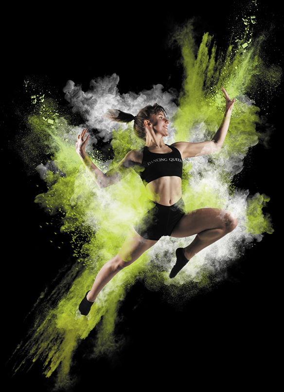 Logez Rocket Girls Dance Formation Farbexplosion Actionfotografie