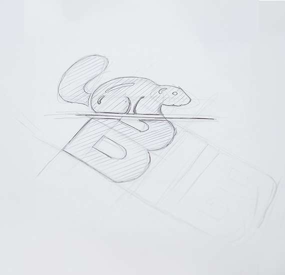Biber Design Logo Skizze von Logez
